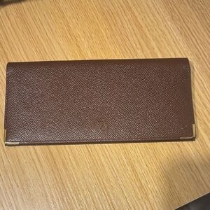 Valentino Garavani Brown Leather Card Holder
